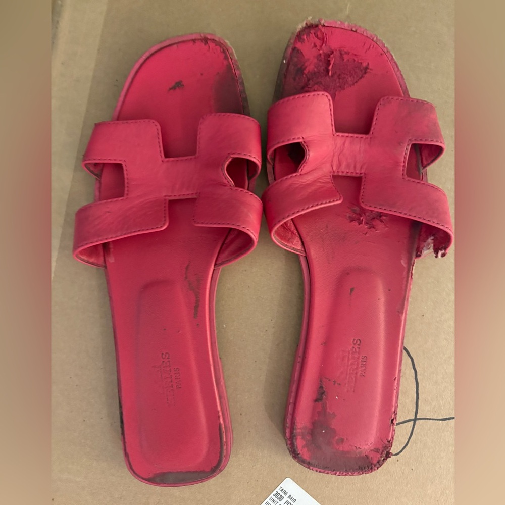 Hermes Oran Sandals 38.5